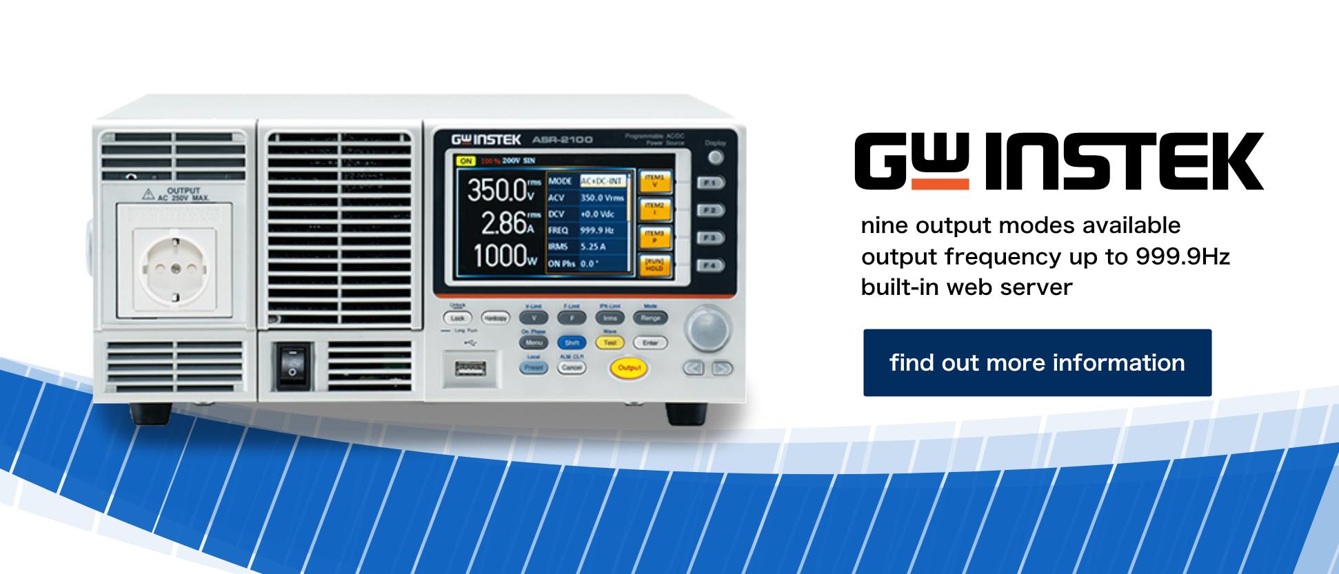 GW Instek ASR-2100 Series Product Introduction
